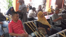 Social distancing seating set up in Indonesian government office