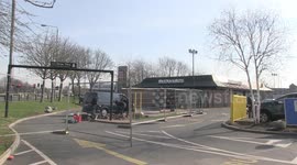 Construction work continues on McDonalds drive thru in Nottingham despite Coronavirus lock down