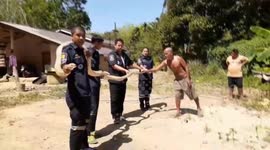 Thai farmer shocked after finding 16ft long king cobra in his back garden