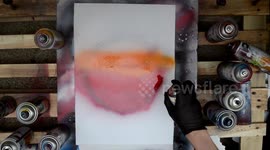 This galaxy-inspired spray paint art is out of this world