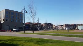 Empty city center in Leiden (NL)