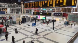 Liverpool Street Station Looks Near Empty At Rush Hour As People Stay Away From London Due To Coronavirus