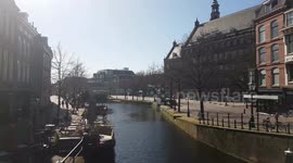 Empty streets and terrace due to coronavirus outbreak