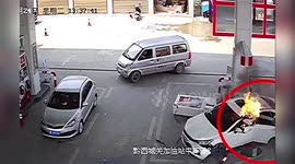 Out-of-control car smashes into petrol station after Chinese man allegedly sets fire inside to revenge friend