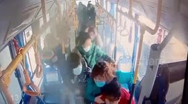 Car explodes beside bus in China, shattering windows and injuring passengers