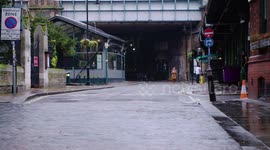 Borough Market empty at rush hour during London lockdown
