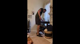 'Are you serious?!' US husband jumps for joy after wife's surprise pregnancy reveal