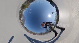 During Corona Quarantine / Social Distancing in Germany: Amazing Basketball 360 Video / Tiny Planet / Fisheye Effect