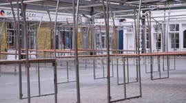 Empty Greenwich Market stalls during Coronavirus outbreak