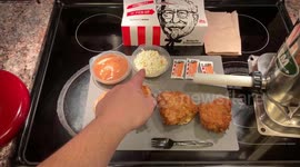 US YouTuber makes sausages from WHOLE KFC meal and does taste test