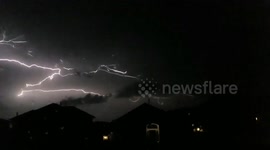 Watch as lightning creeps across the night skies of Texas