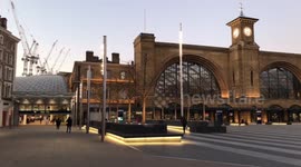 London Lockdown King’s Cross Station, London England.