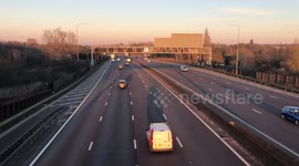 A very quiet M25 in Hertfordshire