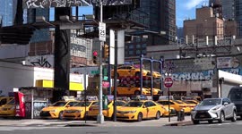 Dozens of taxis left in parking lots as New York shuts all non-essential businesses