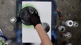 Cosmic Art - SPRAY PAINT ART - how to spray paint - speed art