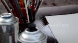 Milky Way - SPRAY PAINT ART - how to spray paint - speed art