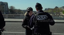 Police in Paris patrol French capital to enforce lockdown