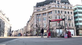London Lockdown, Oxford Circus Underground Station, Oxford Street, London UK.
