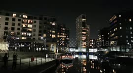 A quiet residential area in Leeds bursts into rapturous applause and cheer