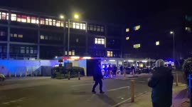 Round of applause for NHS workers outside Whittington hospital in north London