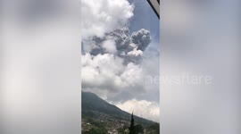 Indonesia volcano erupts sending clouds of ash 5,000 metres into the sky