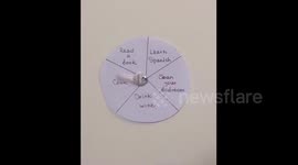 Spin the wheel quarantine game fixed to land on 'drink wine'