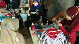 Tens of thousands of masks being made for medical workers in West Sumatra, Indonesia