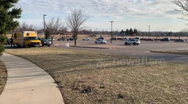 Boxes of food handed out in South Dakota parking lot during COVID-19 pandemic
