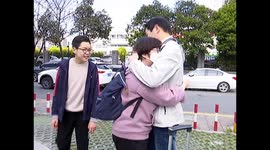 Chinese couple hugging in coronavirus isolation wards reunite and hug again