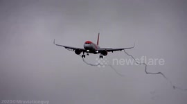 Aircraft creating wing vortex trails looks as if 'planes are drawing in the sky'