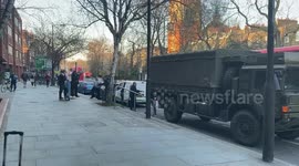 British Army seen delivering face masks to offices of London council
