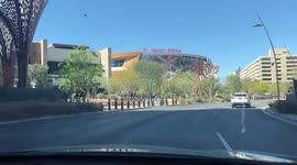 Driving past T-Mobil Las Vegas March 26 2020