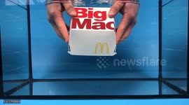 Opening Big Mac in the water I Experiment
