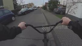 BMX Bike POV / Cool Point of View through urban streets jumping & cruising