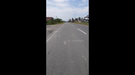 It shows live the footage of desserted ByPass in Padang