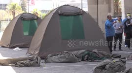 Cape Town authorities offer tents to city's homeless during coronavirus outbreak