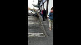 Queue For Aldi In Ilkeston Shows Social Distancing In Action