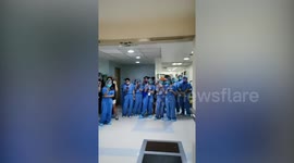 Colleagues sing for medics treating Covid-19 patients in the Philippines