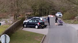 Locals in Derbyshire ignore government pleas to stay inside for a day out at Black Rocks