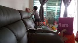 Toddler after being quarantined for up to 10 days -Almost went 'CRAZY'