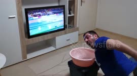 Hilarious moment joker shows how to swim during coronavirus lockdown at home