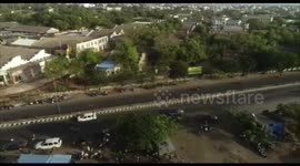Indian officials use Drone to monitor City amid COVID-19 in Southern India.