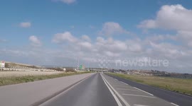 Deserted road in Dorset on first Sunday of lockdown