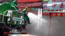 Streets disinfected in Philippines during ongoing coronavirus outbreak