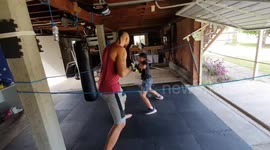 Sister and brother training while on lock down covid19