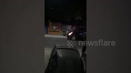 Police parade coffin through the streets as warning during Philippines Covid-19 curfew