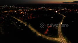Drone View of Quiet roads during lock down