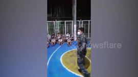 COVID-19 curfew violators caught and punished in Philippines