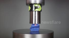 Serbian YouTubers show you how destructive a hydraulic press can be