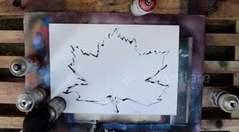 Canada - SPRAY PAINT ART - how to spray paint - speed art